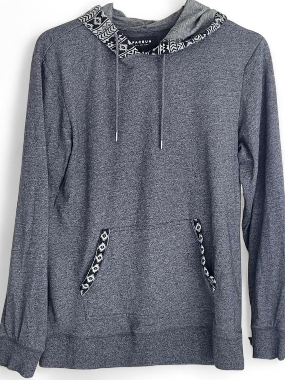 PacSun LA Unisex Pullover Aztec Pattern Grey Hoodie